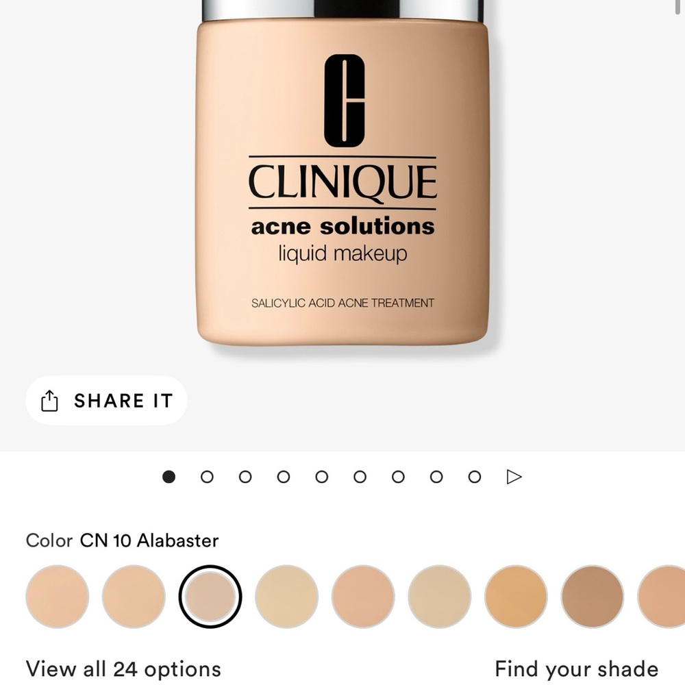 NEW in box Clinique Acne Solutions Liquid Makeup - Alabaster